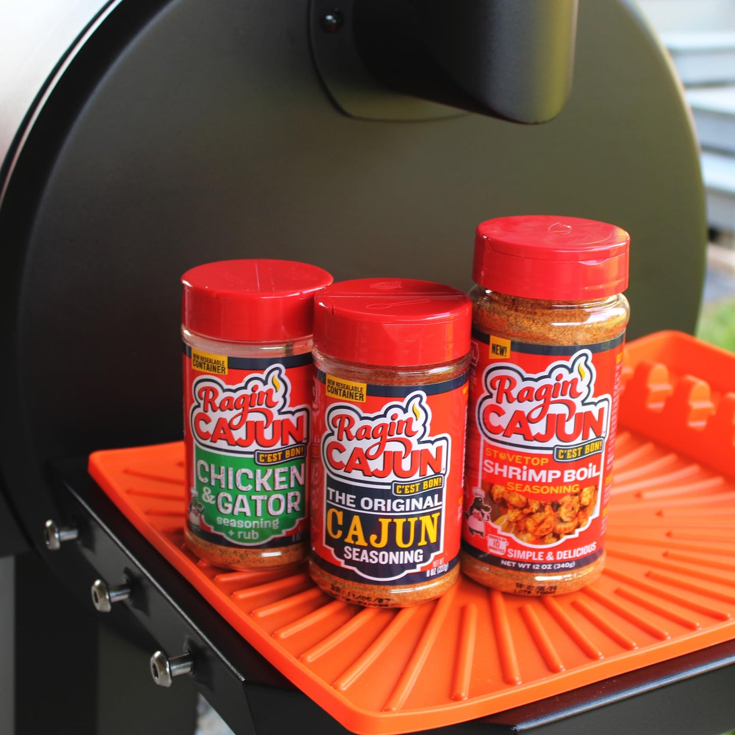 Ragin' Cajun Chicken or Gator Cajun Seasoning - 8 oz Shaker, Gluten-Free, No MSG - Authentic Louisiana Spice for Poultry & Exotic Meats