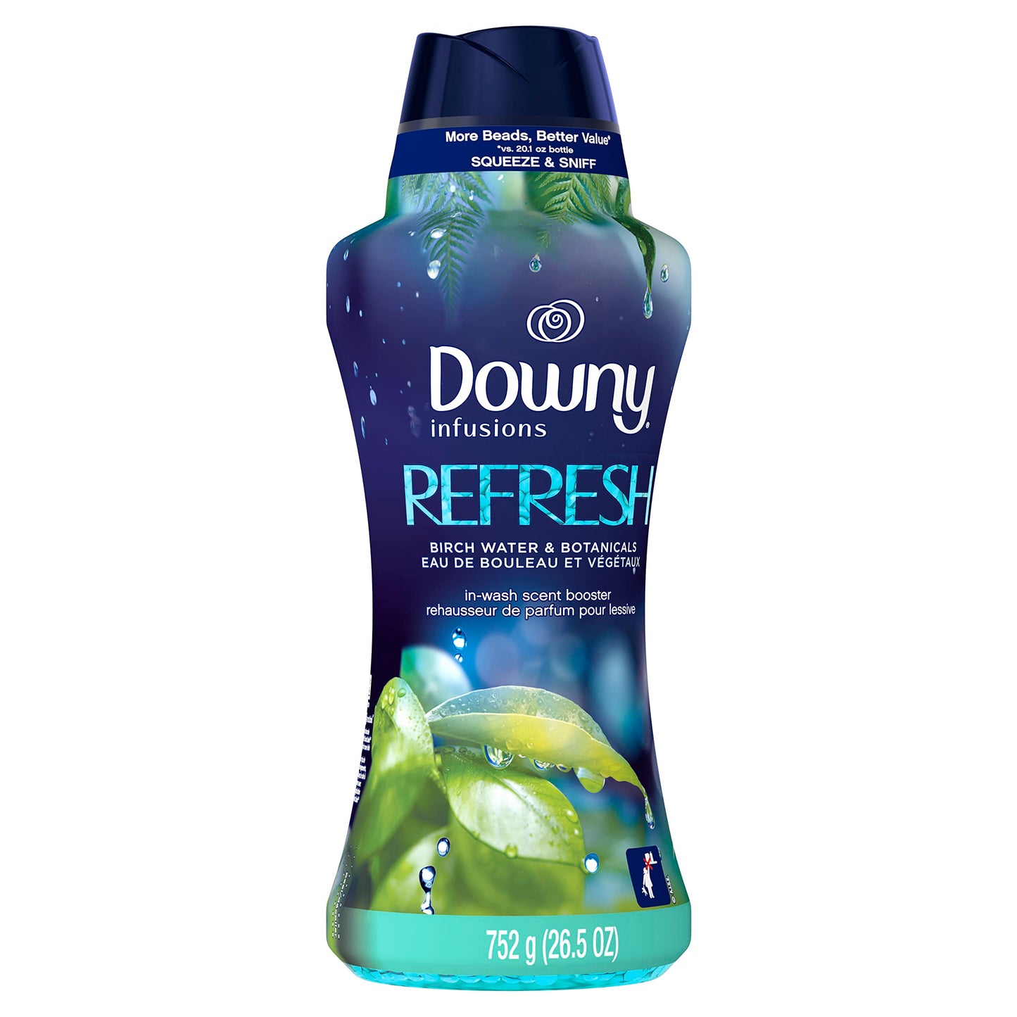 Downy Infusions Laundry Scent Booster Beads, Refresh, Birch Water & Botanicals, 26.5 oz