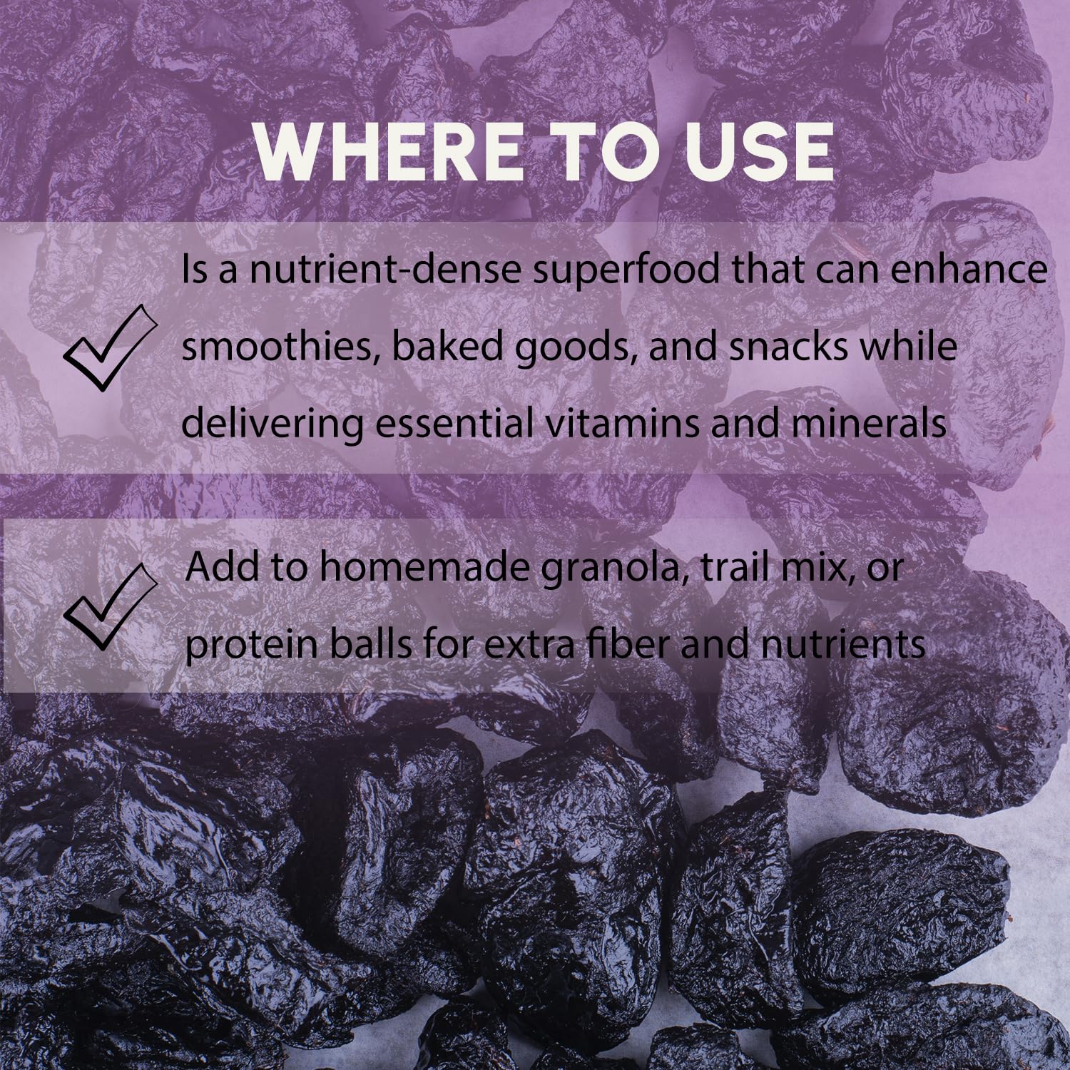 Prune Powder 8 oz, Natural Powder for Beverages, Cooking, High in Fiber & Antioxidants