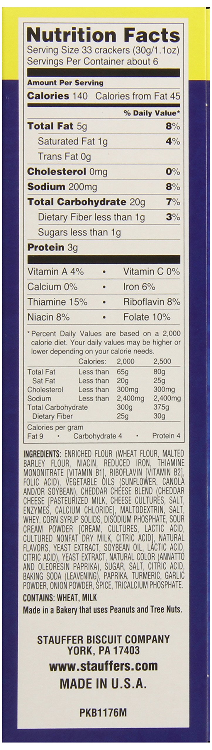 Stauffer's, Whales, Baked Cheddar Snack Crackers, 7oz Box (Pack of 4)