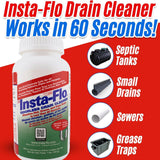 Insta-Flo Crystals Drain Cleaner - 1 lb (16 oz) - Odorless Drain Opener for Hair & Grease by Thrift Marketing
