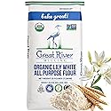 Great River Milling Lily White Organic All-Purpose Flour | Unbleached & Unbromated | Non-GMO, Kosher | Ideal for Bread, Cookies, Cakes, Pizza Dough