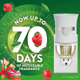 Air Wick Plug-In Scented Oil Refills, 3 Count, Lush Honeysuckle and Raspberry, Air Freshener, Essential Oils, Eco Friendly