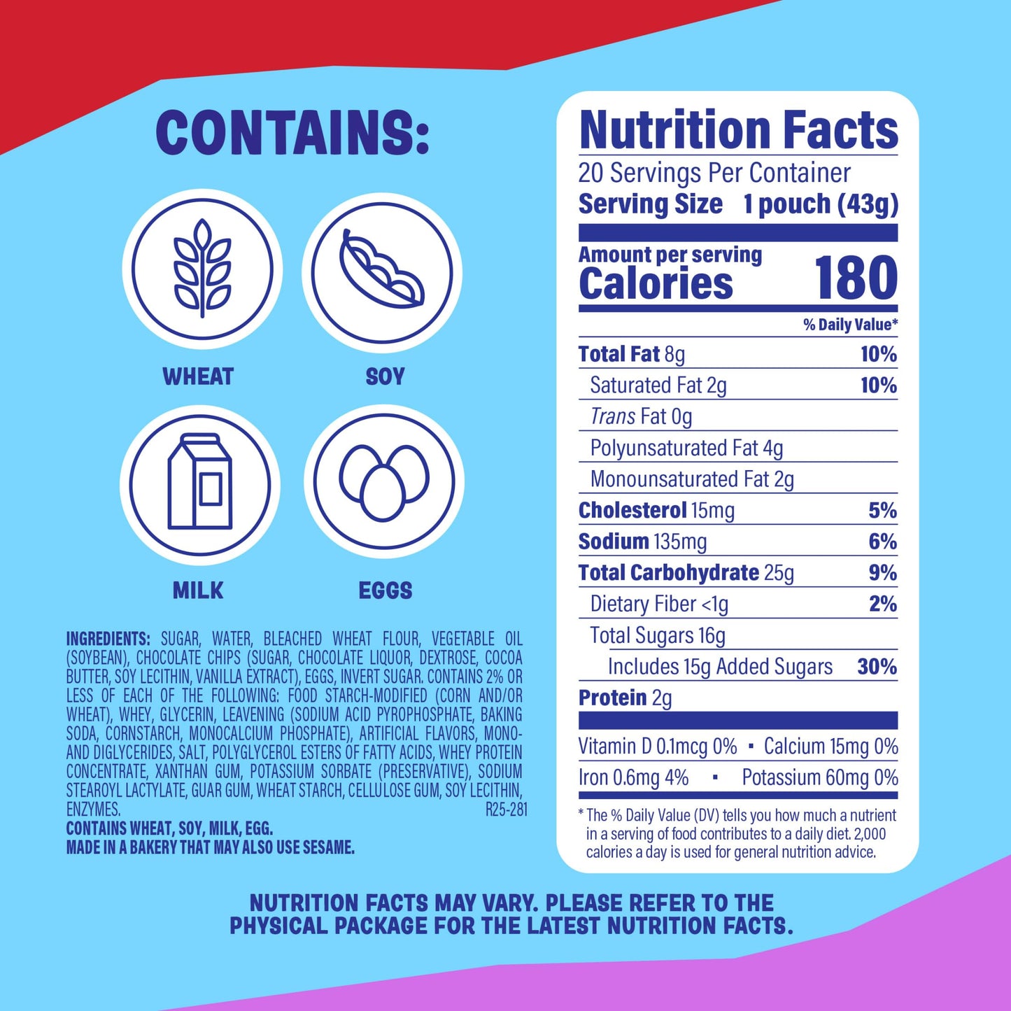 (Value Pack) Little Bites Chocolatey Chip Muffins, 20 individual packs, (1.5 oz each), Made with Real Chocolate Chip Mini Muffins, 30 oz Multipack