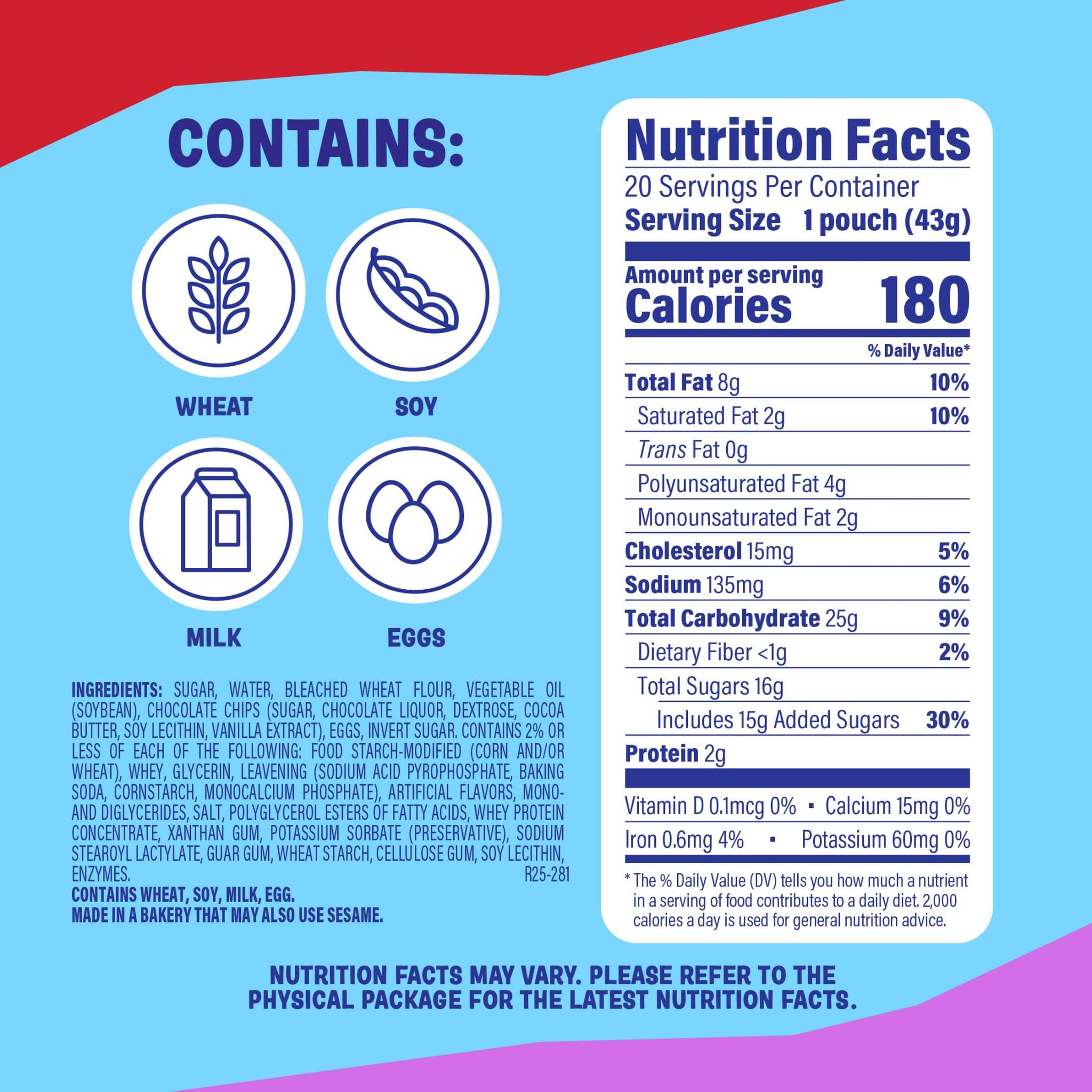 (Value Pack) Little Bites Chocolatey Chip Muffins, 20 individual packs, (1.5 oz each), Made with Real Chocolate Chip Mini Muffins, 30 oz Multipack