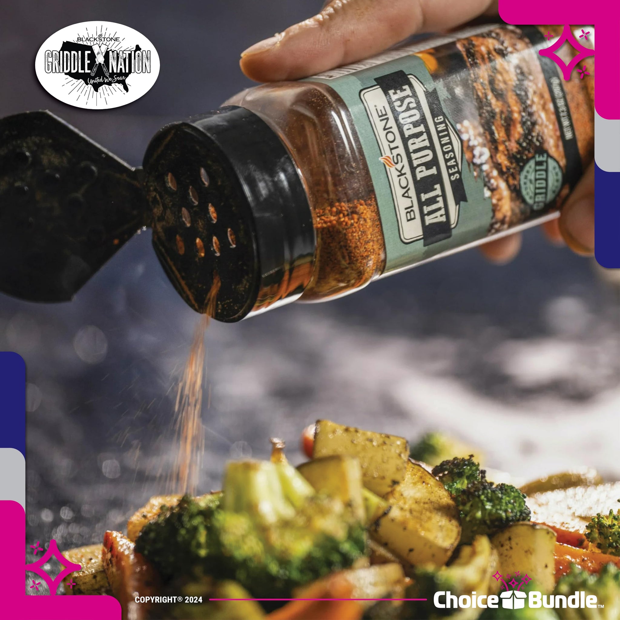 Blackstone All Purpose (AP) Seasoning - Gourmet Griddle Premium Barbecue Rub 2 Pk (14.6 oz) + BBQ Masters & Opener (4 Items)!