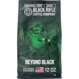 Black Rifle Coffee Company Beyond Black, 12oz Bag, Ground Coffee Dark Roast - Roasted Blend Made from Arabica Beans - Colombian & Brazilian Beans