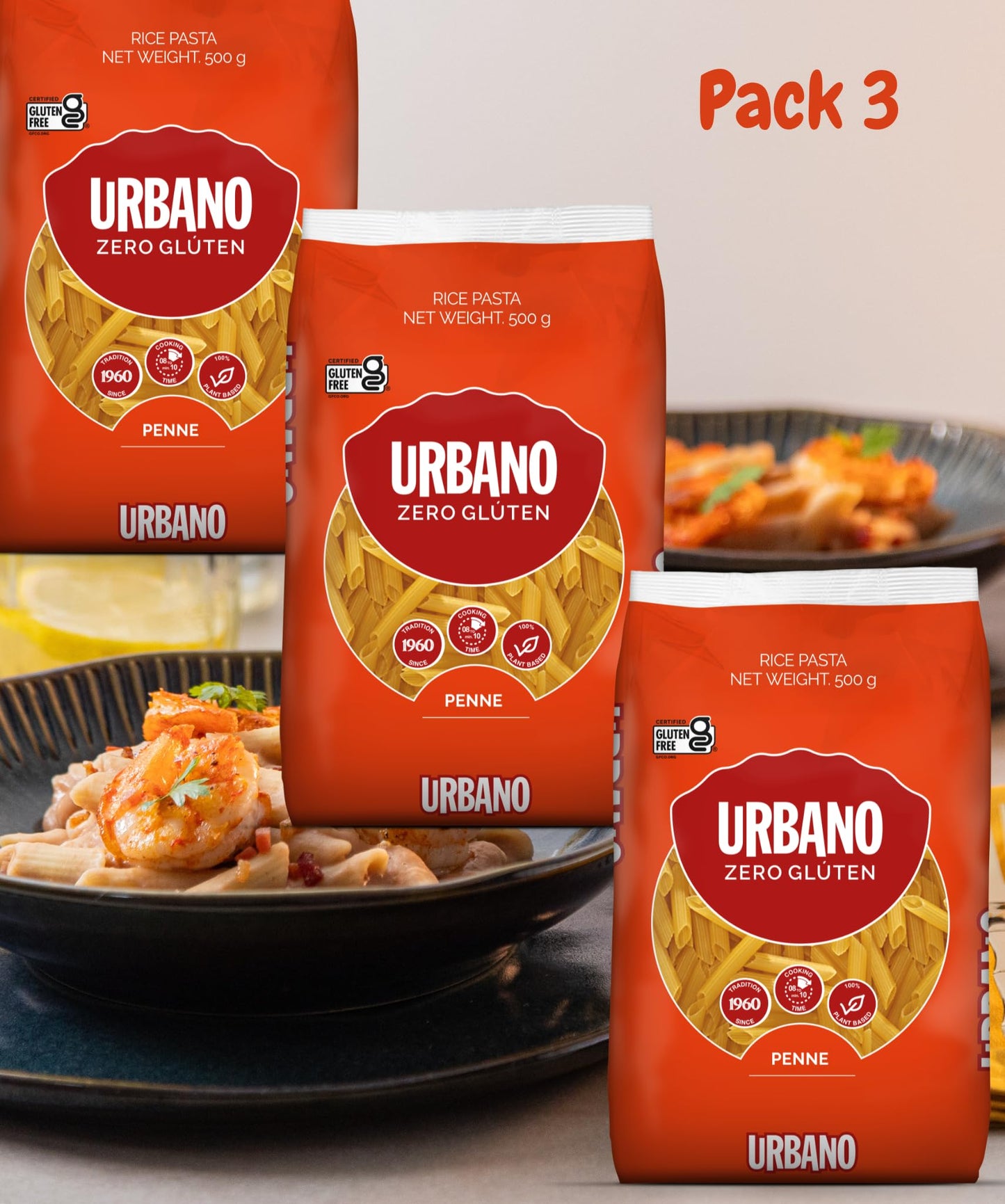 Gluten Free Penne Pasta - 17.6 oz (500g) - Gluten-Free Noodle - Light, Healthy, and Easy to Digest - Wheat-Free, Allergen-Friendly - Ideal