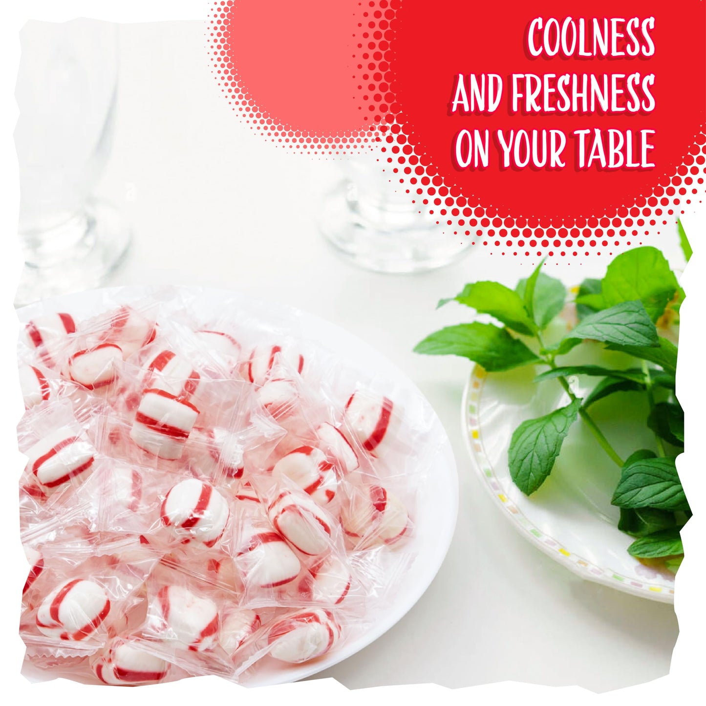 Peppermint Puffs Candy | 2-Pound Bag | Refreshing Mints, Individually Wrapped