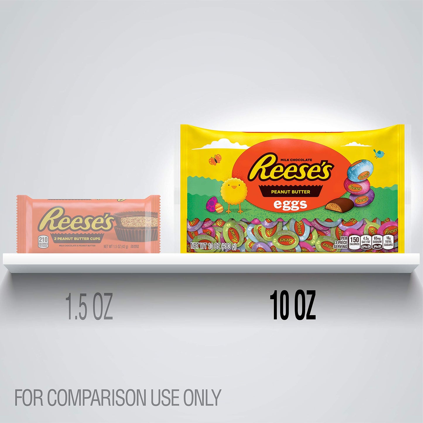 REESE'S Milk Chocolate Peanut Butter Eggs Candy, Easter, 10 oz Bag