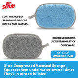 Sponges Kitchen Dish Sponge for Washing Dishes Cleaning Kitchen, All-Purpose, 6 Pack, Non Scratch, Rough Scrubbers Side for Non-Stick Cookware, Soft