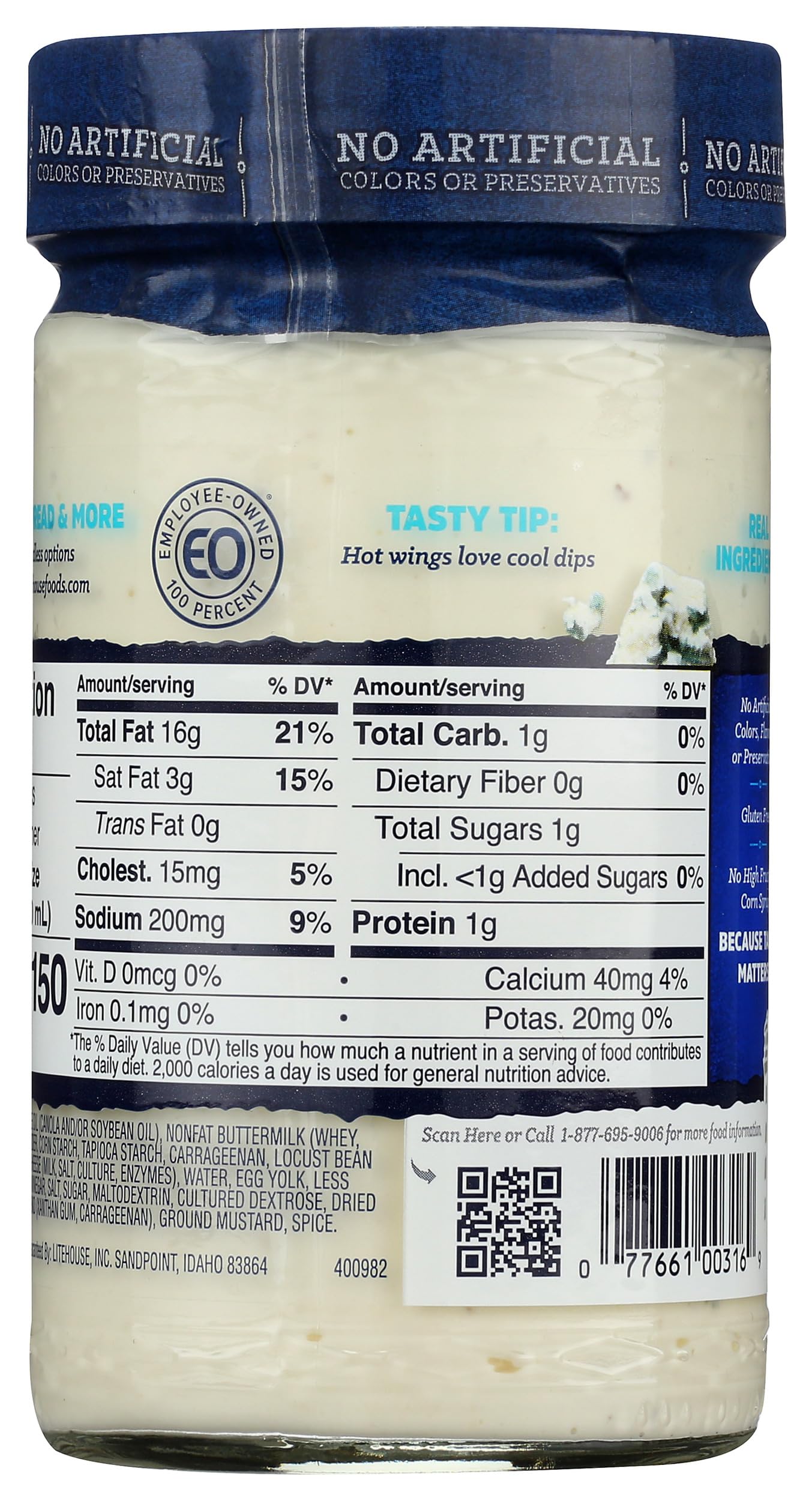 Litehouse Chunky Blue Cheese Dressing & Dip, 13 oz
