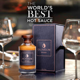 Oliveum Hot Sauce - Gourmet Medium Spice Habanero Peppers. Unique Spicy Salsa Flavor For BBQ, Mexican, Asian, Steak, Chili, Tacos, Buffalo, Wings