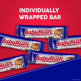Baby Ruth, Chocolatey, Peanut, Caramel, Nougat, Full Size Individually Wrapped Candy Bars, 1.9 oz each, Bulk 24 Pack