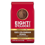 Eight O'Clock Coffee 100% Arabica Colombian Peaks, Medium Roast, Ground Coffee, Kosher Certified, 18 Ounce (Pack of 1)