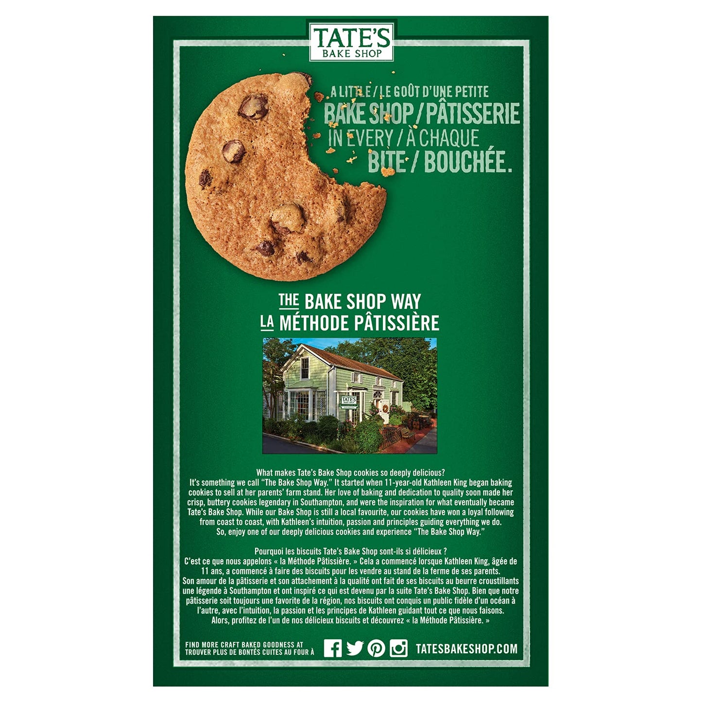 Tates Bake Shop Chocolate Chip Cookies, 198 GR