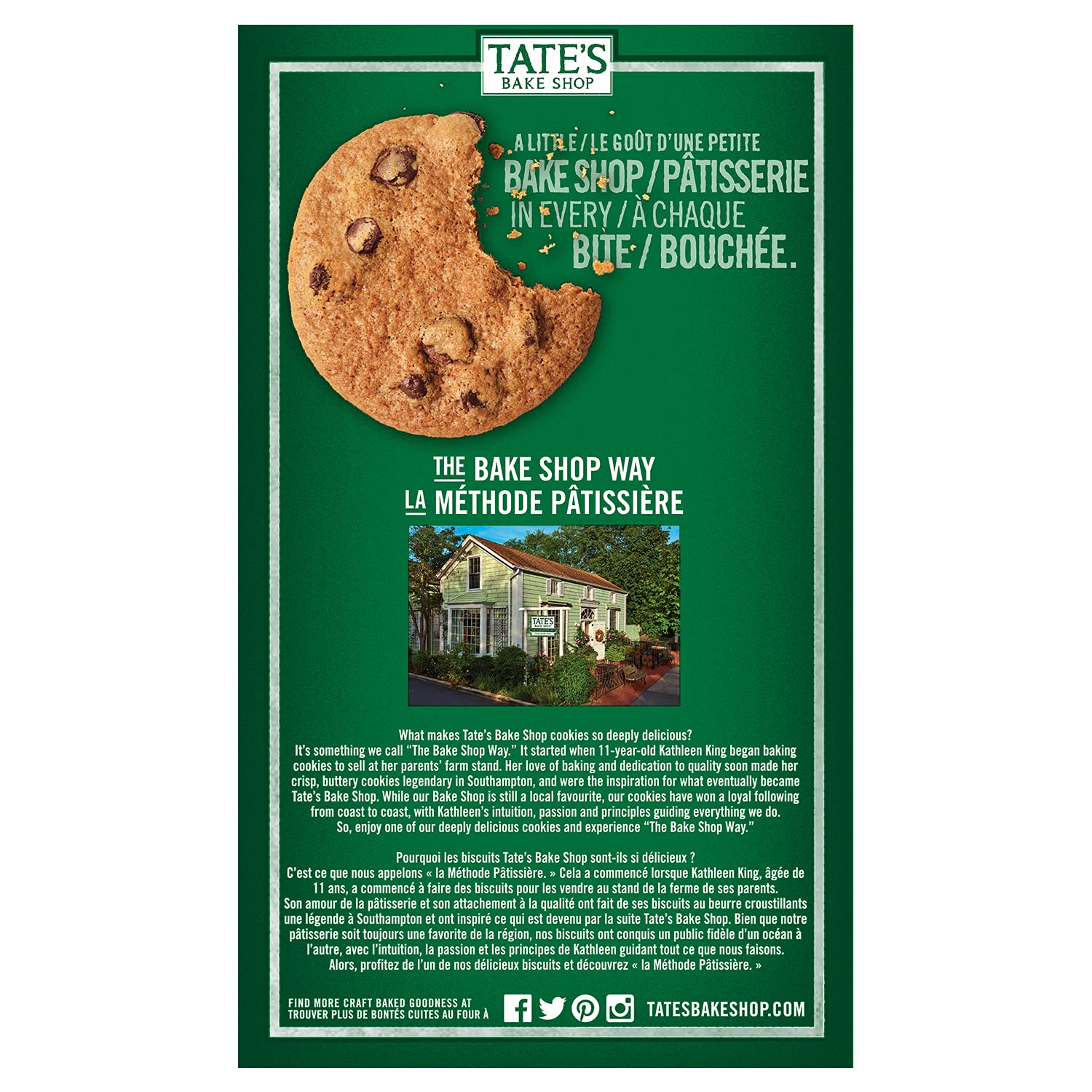 Tates Bake Shop Chocolate Chip Cookies, 198 GR
