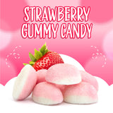 Strawberry Gummy Candy | 2-Pound Bag | Pink Candy for Baby Shower Favors | Gender Reveal Party Favors | Puffy Strawberry Gummies for Candy Buffets