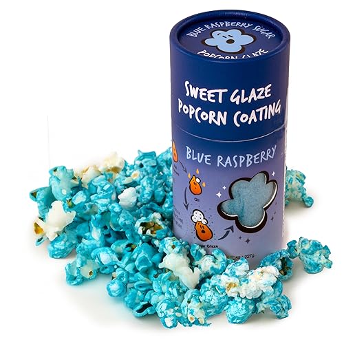 Wabash Valley Farms Blue Raspberry Glaze Topping - Gourmet Popcorn Topping for Movie Night Snacks, Popcorn Gift Sets - Sweet Fruity Drizzle for