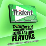 Trident Spearmint Sugar-Free Chewing Gum, 12 Packs of 14 Pieces (168 Total Pieces)
