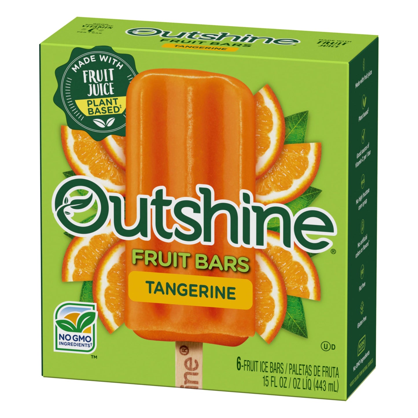 Outshine, Tangerine Fruit Bars, 6 Count (Frozen), Ice-cream