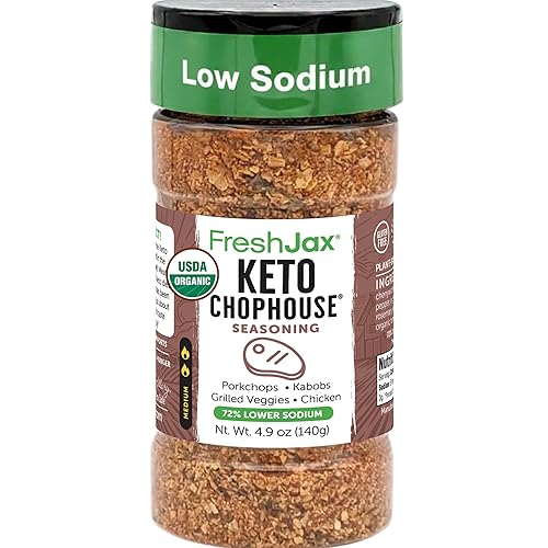 FreshJax Organic Keto Chophouse Steak Seasoning - 4.9 oz | Montreal-Style Organic Steak Rub for Grilling, Ribeye, Brisket & Burgers | Keto, Paleo