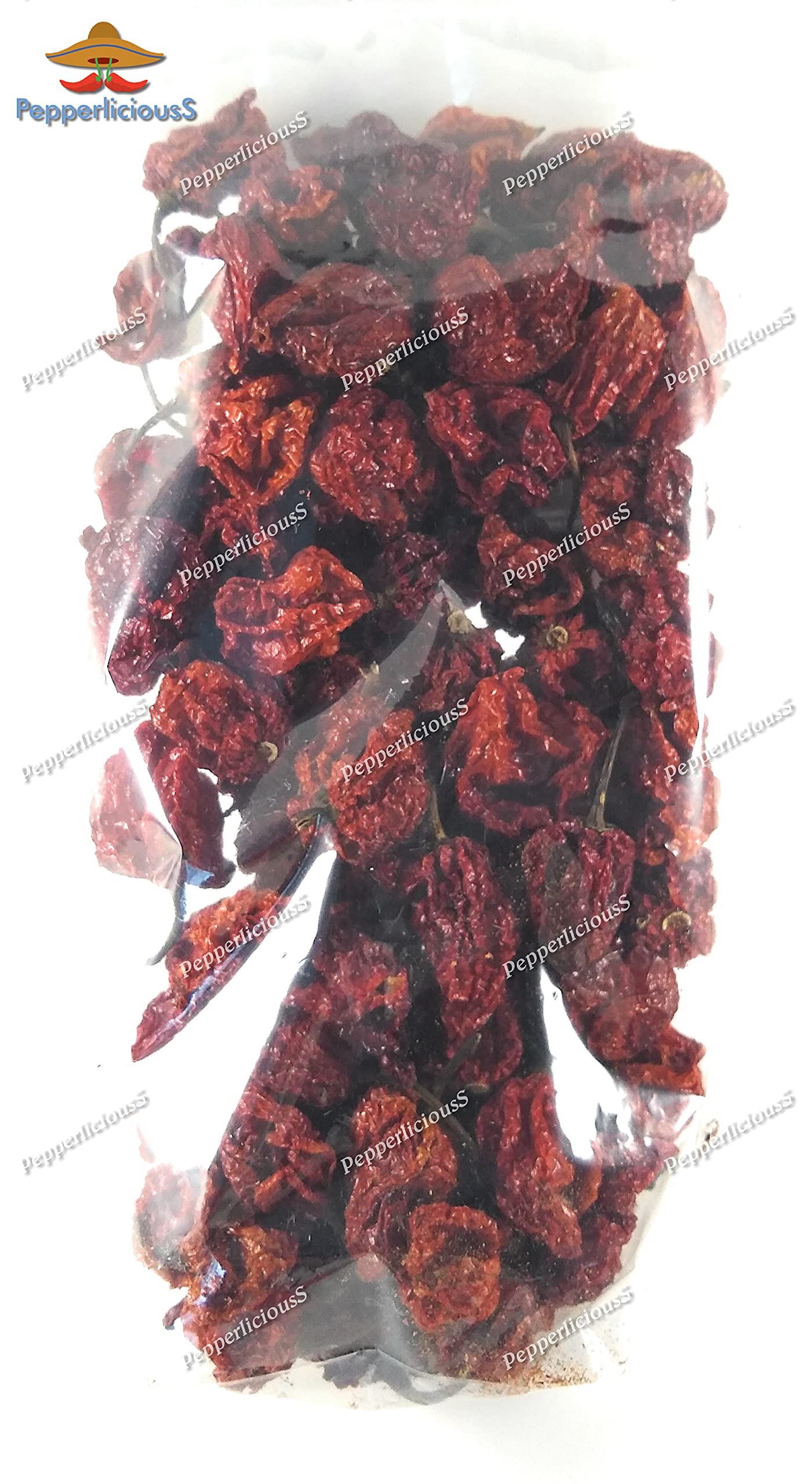 100 Whole Dried Carolina Reaper Chili Pepper Pods