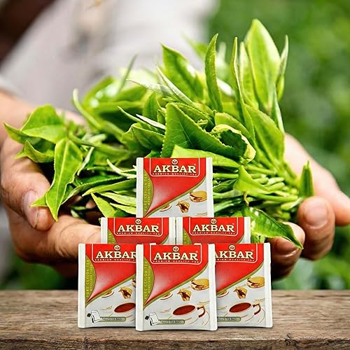 Akbar, Premium Ceylon Black Tea, Single Origin Low Elevation Tea, Paper Envelope Teabags, 200 tea-bags, frustration free bulk packaging of 200 bags