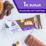 Atkins Endulge Caramel Nut Chew Bar, Dessert Favorite, 1g Sugar, Good Source of Fiber, 5 Count