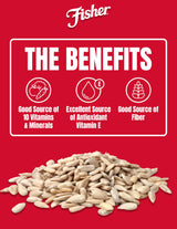 Fisher Dry Roasted Sunflower Seeds Kernels with Sea Salt, 7.25 oz, Sunflower Seeds to Eat, Gluten-Free, No Sugar Added, Crunchy Snacks for Adults