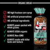 Dave's Killer Bread Sprouted Whole Grains Thin-Sliced, Whole Grain Organic Bread, 20.5 oz Loaf