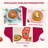 Masala Gossip Chana Masala Simmer Sauce 10 oz - Authentic Indian Curry Sauce, Tangy Anardana Spice Blend, Gluten-Free, Seed Oil Free, No Artificial