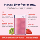 Zipfizz Daily Energy Drink Powder, Strawberry Kiwi, 20 Pack | 3-in-1 Sustained Energy, Rapid Hydration, and Essential Vitamins | Sugar-Free |