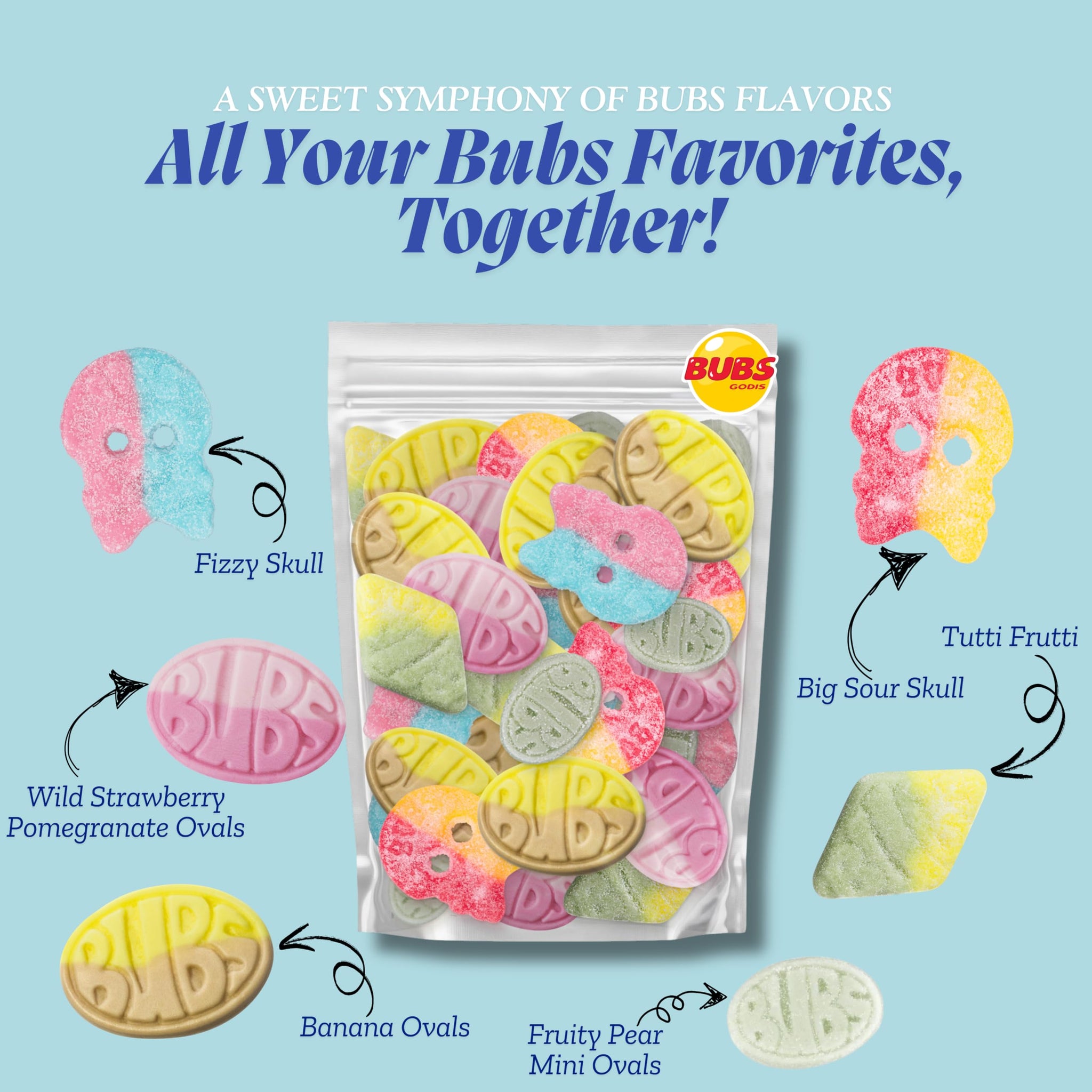 BUBS Swedish Candy Mix 1 lb - Authentic Sweet and Sour Swedish Gummies - Gelatin-Free Vegan Gummy Candy Assortment, Imported from Sweden - Foam Candy