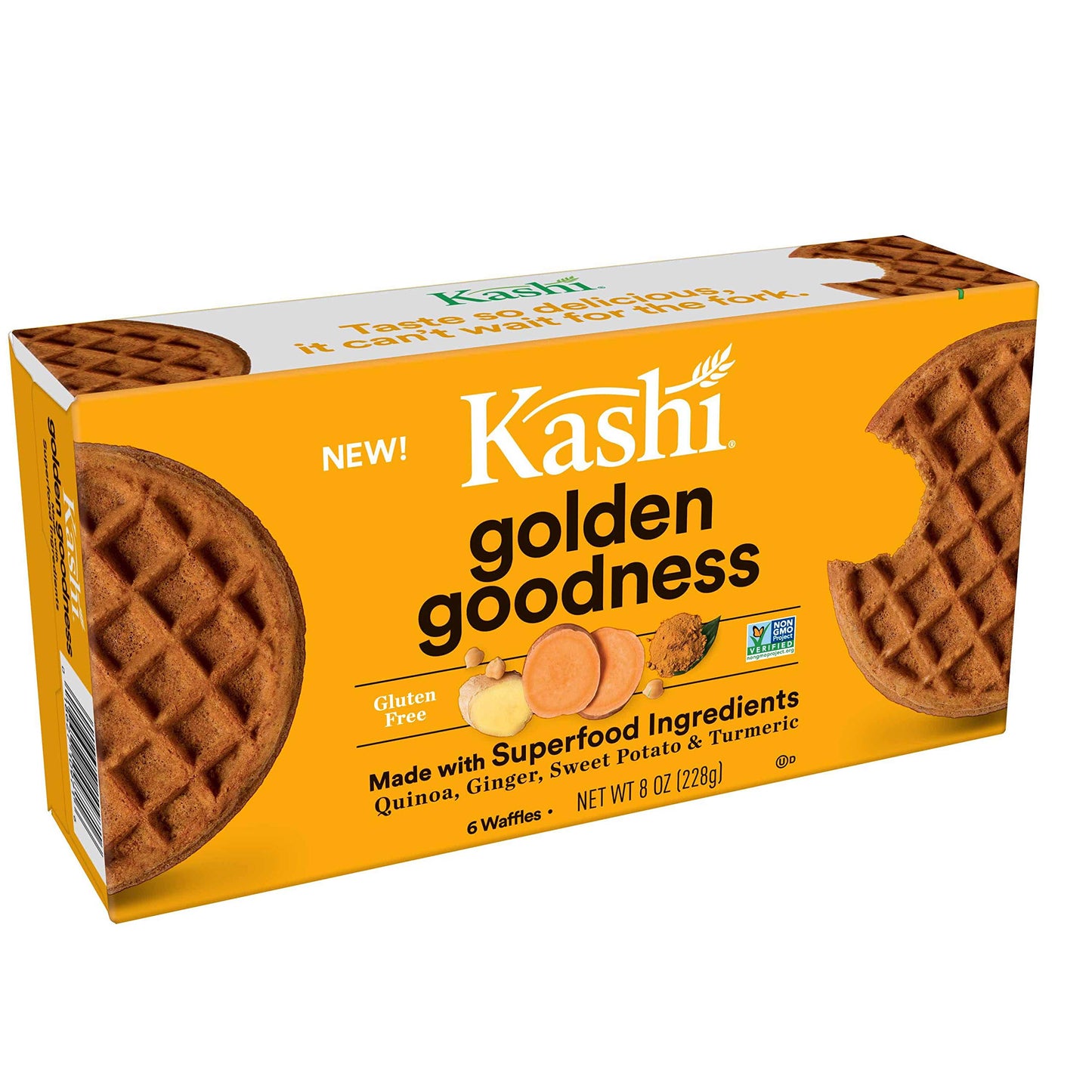 Kashi, Frozen Waffles, Golden Goddess, Gluten Free and Vegan, 8oz Box