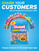 Charms Mini Pops - 4.5 lb Bag of Individually Wrapped Fruity Hard Candy Lollipops in 18 Fun Flavors - Peanut and Gluten Free, 400 Count