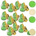 The Dreidel Company 12 Hanukkah Mesh Bags White Coins, Chanuka Gelt in Mesh Bags, Made in Israel Cholov Yisroel