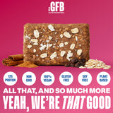 The GFB Oatmeal Raisin Protein Bars - Gluten Free, Plant Based, Non GMO, Sustainably Made - Ridiculously Tasty, Healthy, Vegan, Nutrition Snack