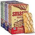Smash Foods Toasties Variety 3 Pack - Healthy Whole Wheat Toaster Pastries Strawberry, Blueberry, Grape - No Refined Sugar, Real Fruit Filling - 9