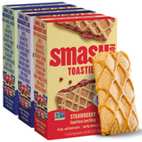 Smash Foods Toasties Variety 3 Pack - Healthy Whole Wheat Toaster Pastries Strawberry, Blueberry, Grape - No Refined Sugar, Real Fruit Filling - 9