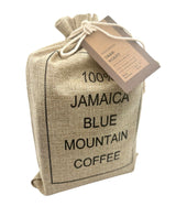 1 LB FRESH, AUTHENTIC Jamaica Blue Mountain Coffee Beans | Dark Roast | Burlap Bag | Makes a Great Gift!