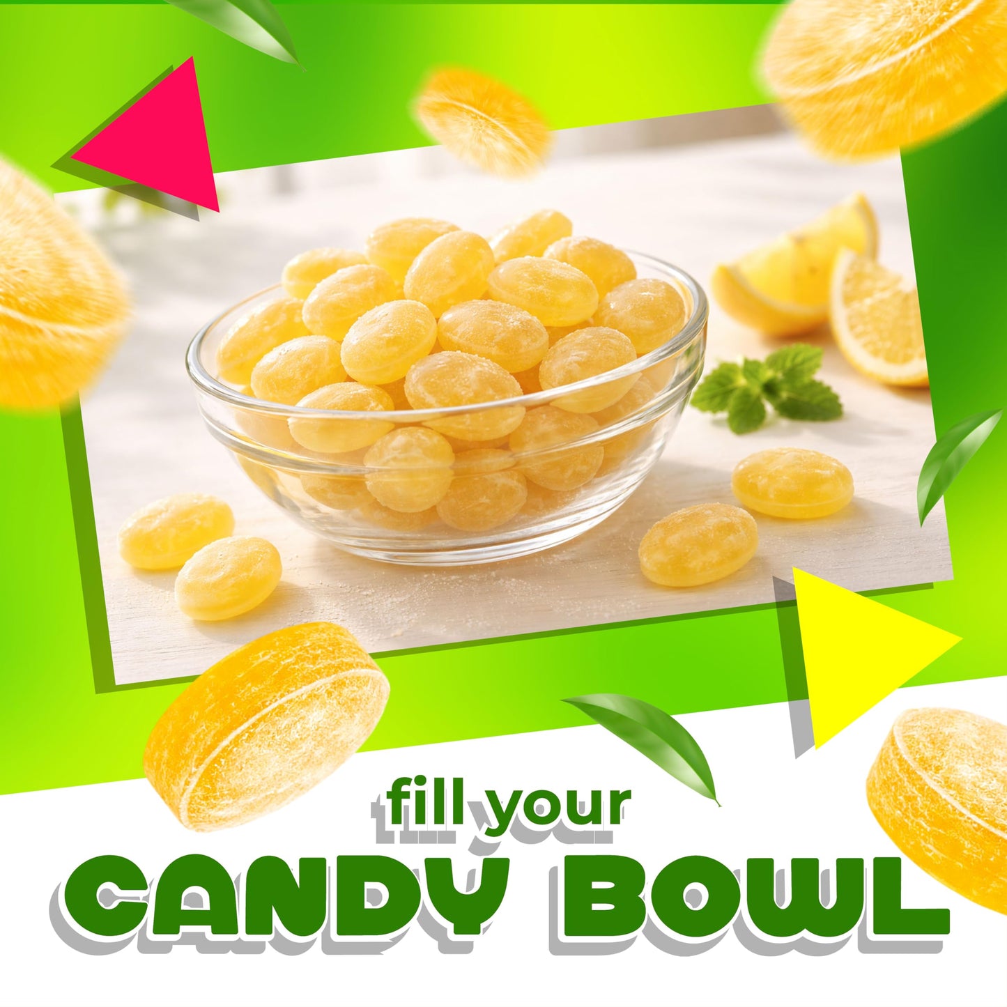 Lemon Drops Hard Candy | 1 Pound Bag | Lemon Hard Candy | Old Fashioned Yellow Candies for Office Bowls, Parties & Decorative Jars | Refreshing Citrus