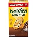 belVita Breakfast Bar Biscuit Sandwiches, Dark Chocolate Creme, Value Pack, 12 Packs (2 Biscuits Per Pack)