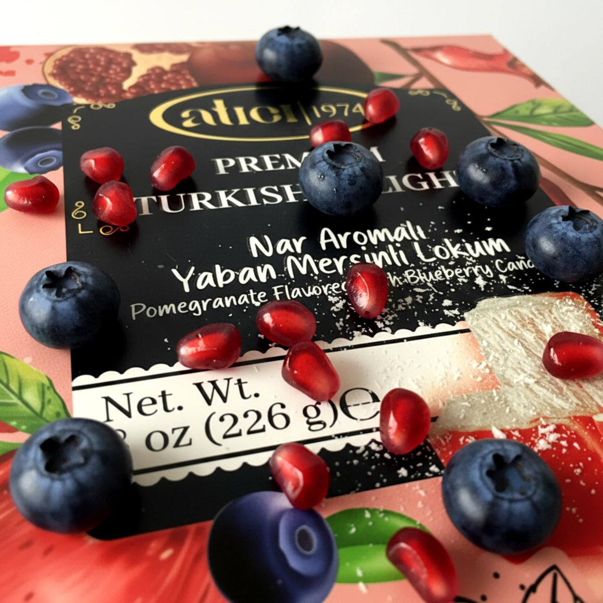Atici Lokum Authentic Turkish Delight 8oz - Gourmet Vegan Sweets, Gluten-Free, Halal Soft Chewy Candy Gift Box | Traditional Premium Lokum Loukoumi