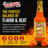 Marie Sharp’s Fiery Hot Habanero Pepper Sauce, 10 oz - Extra Hot Belizean Hot Sauce with Intense Heat & Flavor - All-Natural, Gluten-Free (Pack of 2)