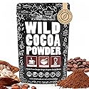 Wild Foods Organic Cocoa Powder Unsweetened for Baking & Cooking, Raw Cacao Powder, Organic Single-Origin Non-Dutched Dark Cocoa, 100% Pure, Non-GMO, Vegan Keto Superfood, Purity Tested, 12 oz