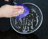Cute Fruit Strawberry Acrylic Dish Scrubber Non-Scratch Washing Sponge Rag Clean Cloth Purple Pack of 2