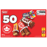 Christmas Chocolate Candy Gift Box, 50 Mini Milk Chocolate Bars, Includes Coffee Crisps, KitkatWafers and more, Holiday Chocolate Individually Wrapped