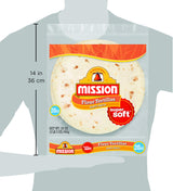 Mission Soft Taco Flour Tortillas 8" - 2 Packs of 20 by ValorServe - 40 Super Soft Tortillas with ValorServe Quesadilla Spatula