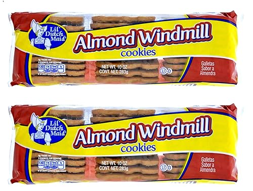 2 Set of 2 Pack - Lil Dutch Maid Almond Windmill Snack Cookies 10oz